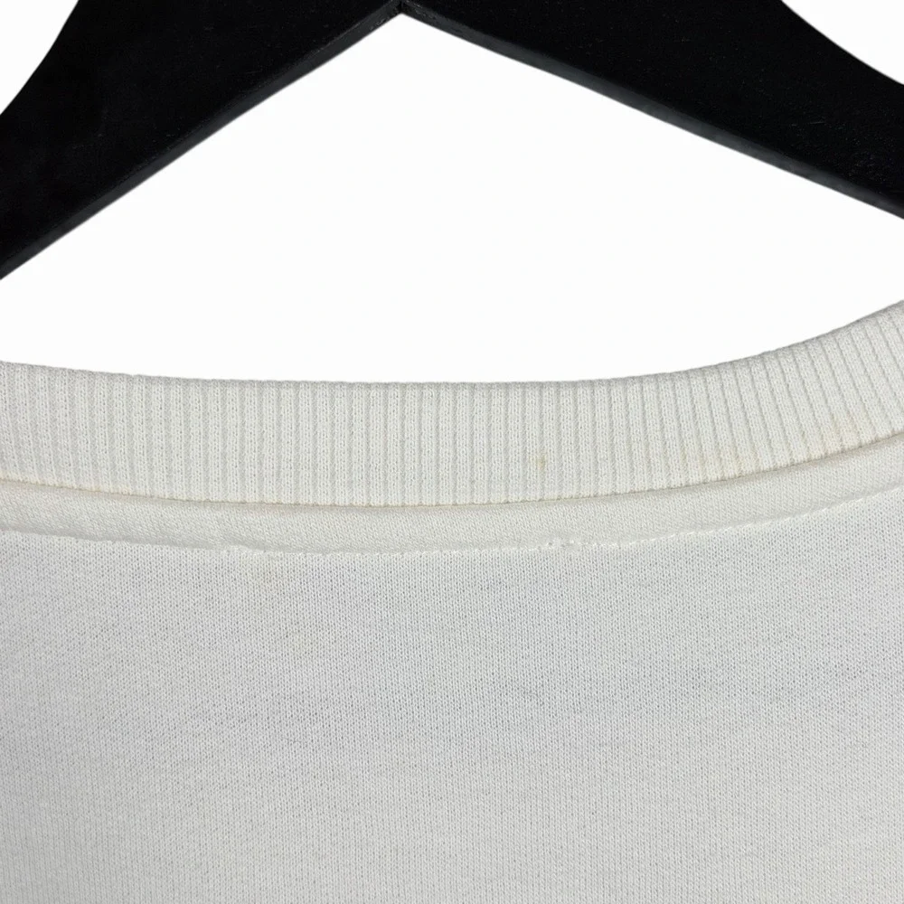 Zara Women's Sz S Graphic Print Sweatshirt Cream Cotton Blend, Girl - Picture 9 of 12
